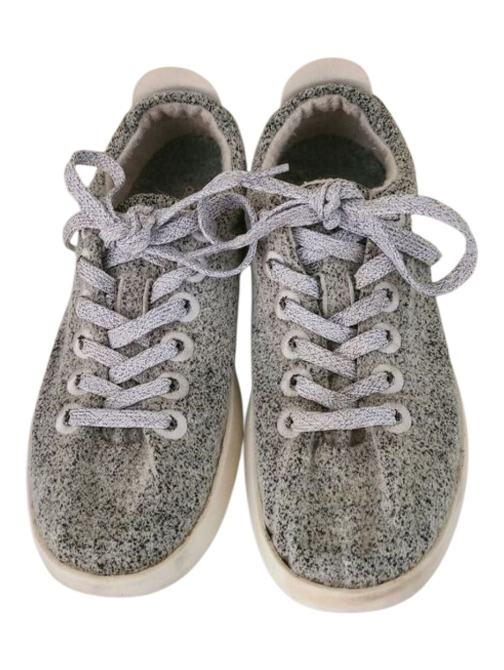 allbirds wool pipers sneakers dappled gray with white soles women's size 7
